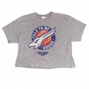Top gun cropped baggy women’s graphic tee - size S